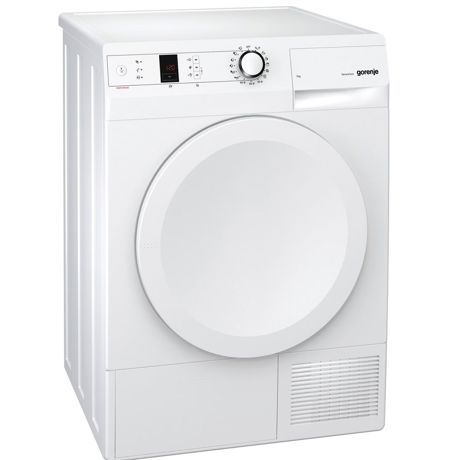 Uscator de rufe Gorenje Essential D7564, SensorIQ, 7 Kg, Condensare cu pompa de caldura, Display LED, Alb