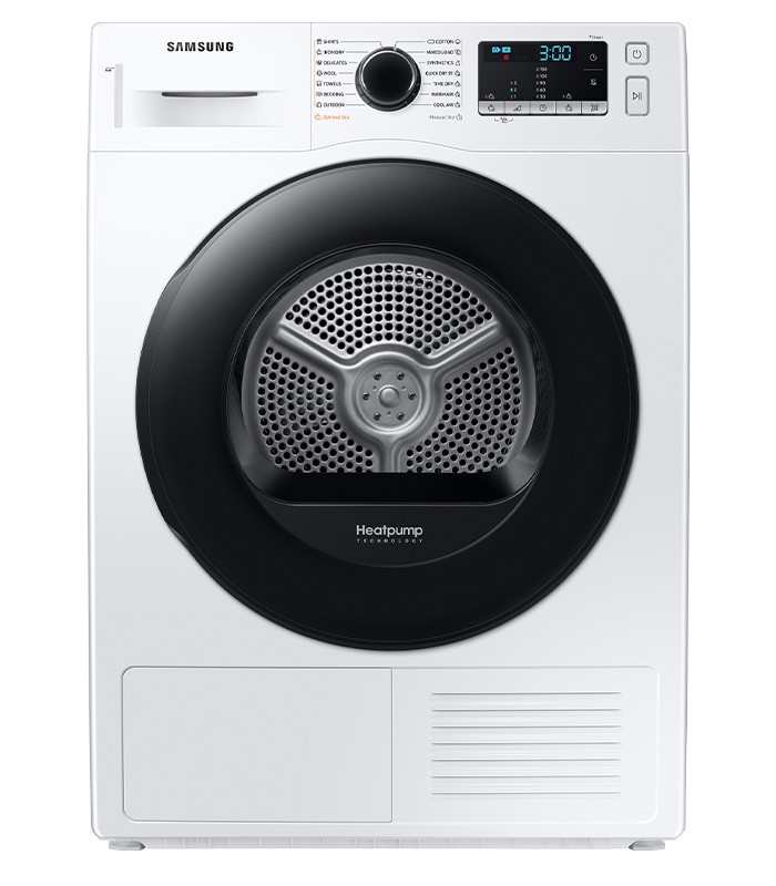 Uscator de rufe Samsung DV70TA200AE/LE, Cu pompa de caldura, 7 kg, Display LED, Blocare acces copii, Alb