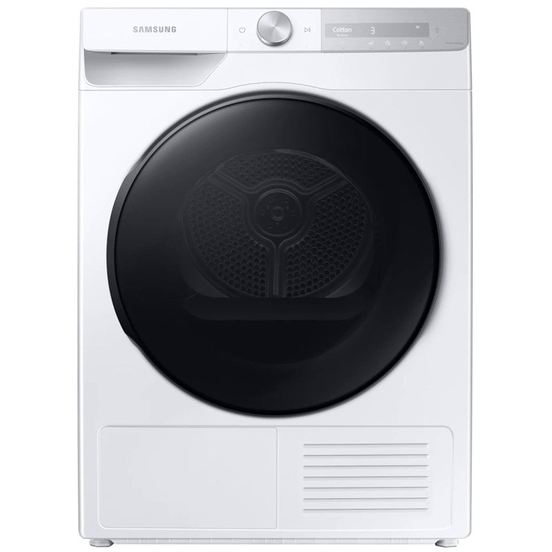 Uscator de rufe Samsung DV90T7240BH, Pompa de caldura, 9 kg, Display AI Control, Iluminare interioara, Wi-Fi, Alb