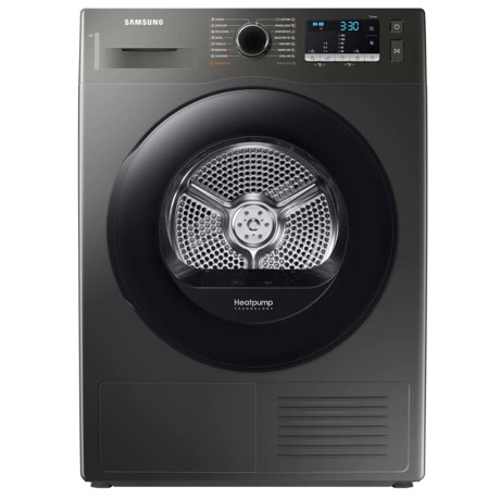 Uscator de rufe Samsung DV90TA040AX, Cu pompa de caldura, 9 kg, Display, Tambur iluminat, Inox