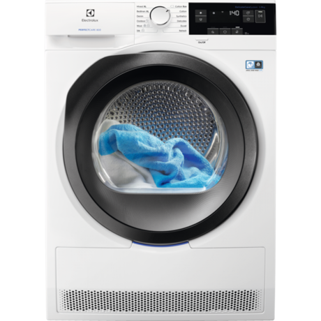 Uscator de rufe cu pompa de caldura Electrolux EW8H359S, 9 kg, afisaj Touch LCD, Alb