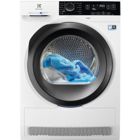 Uscator de rufe cu pompa de caldura Electrolux EW8HS259S, 9 kg, afisaj Touch LCD, Alb