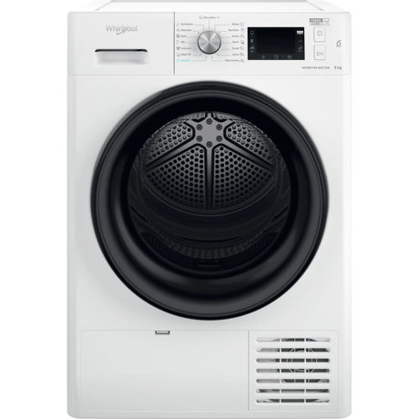 Uscator de rufe Whirlpool FFTM229X3BEE, Condensare, 9 kg, 6th Sense, FreshCare+, Display, Alb