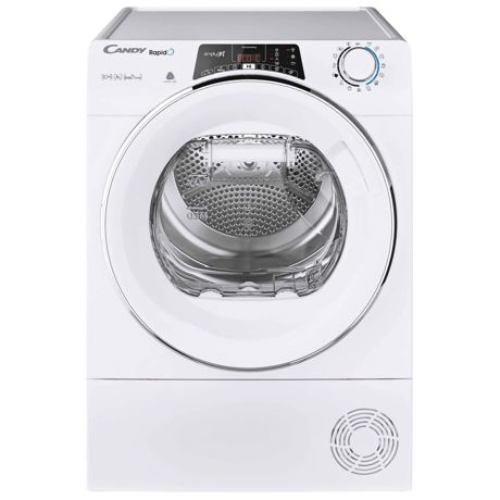 Uscator de rufe Candy RO H10A2TCEX-S, 10 kg, Cu pompa de caldura, Pornire intarziata, Display, Wi-Fi + Bluetooth, Alb 31101790