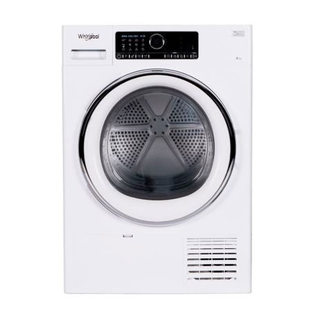 Uscator de rufe Whirlpool ST U 83X EU, pompa de caldura, 8 kg, 6th Sense, Display touchscreen, 12 programe, Alb