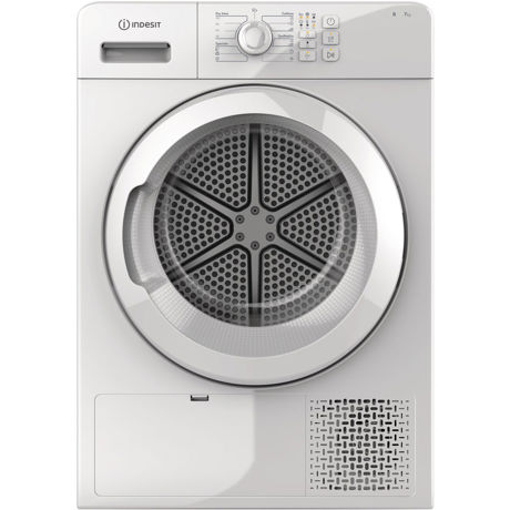 Uscator de rufe Indesit YT CM08 7B EU, 7 Kg, Prin condensare, Pornire intarziata, Alb