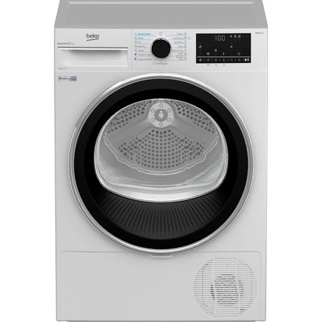 Uscator de rufe Beko B5T69233, Cu pompa de caldura, 9 kg, 15 programe, Anti sifonare, Child Lock, Display, Alb