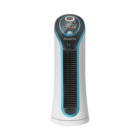 Ventilator turn Rowenta Eole Compact VU6210, 3 viteze, 30W, Ecran LED, Alb/negru