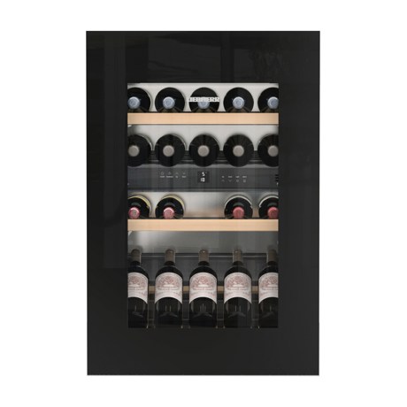 Vitrină de vin încorporabilă EWTgb 1683, 104 L, 33 sticle, Alarmă uşă, Siguranţă copii, Display, Control electronic, Iluminare LED, Rafturi lemn, H 89 cm