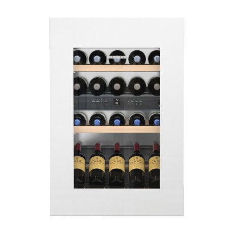 Vitrină de vin încorporabilă EWTgw 1683, 104 L, 33 sticle, Alarmă uşă, Siguranţă copii, Display, Control electronic, Iluminare LED, Rafturi lemn, H 89 cm