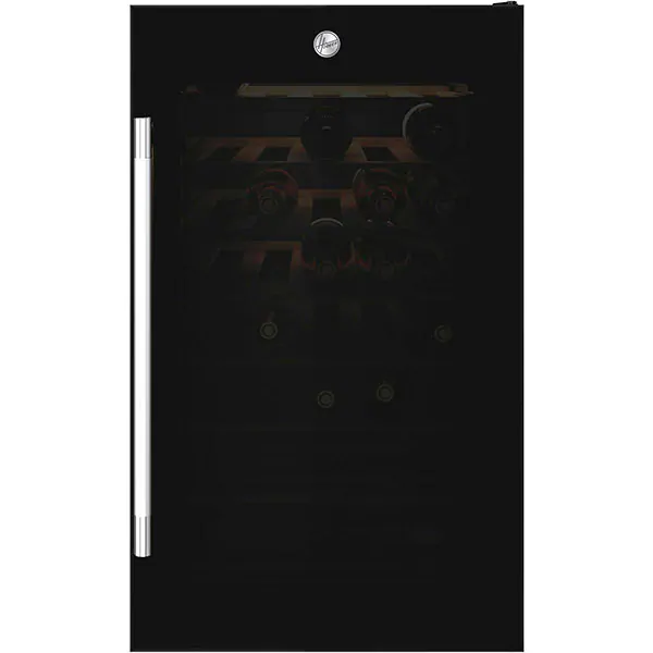 Vitrina pentru vinuri independenta Hoover HWC 154 DELW, 41 sticle, Control digital, Wi-Fi, H 84.5 cm, Negru