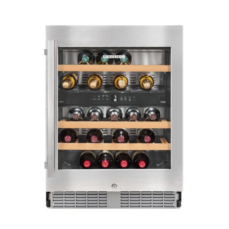 Frigider de vin încorporabil UWTes 1672, 94 L, 34 sticle, Alarmă uşă, Siguranţă copii, Display, Control taste, Iluminare LED, Rafturi lemn, H 87 cm