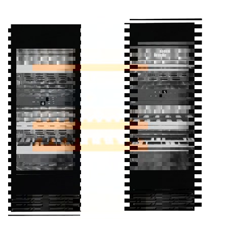 Frigider de vin încorporabil UWTgb 1682, 94 L, 34 sticle, Alarmă uşă, Siguranţă copii, Display, Control electronic, Iluminare LED, Rafturi lemn, H 87 cm