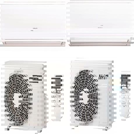 Aer conditionat Hitachi RAK-35PEC/RAC-35WEC, 12000 BTU, Filtru anti-bacterian, Motor Inverter, Alb