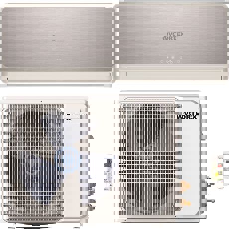 Aer conditionat Vortex VAI1221FJSVW, 12000 BTU, R32, Wi-Fi, Mod Turbo, Sleep mode, iFeel, Kit de instalare, Argintiu