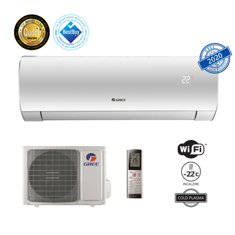 Aer conditionat Gree Fairy GWH18ACD-K6DNA1D, 18000 BTU, Wi-Fi Intelligent Control, R32, Filtru Catechin, Alb