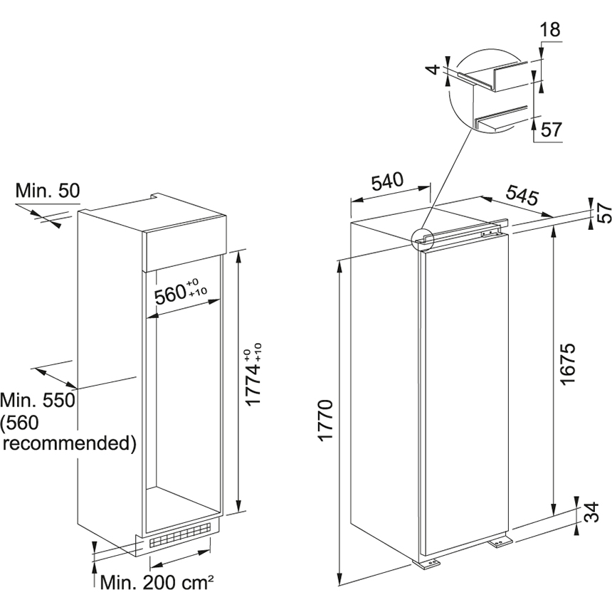 Congelator incorporabil Franke FSDF 330 NF NE F, 118.0627.482