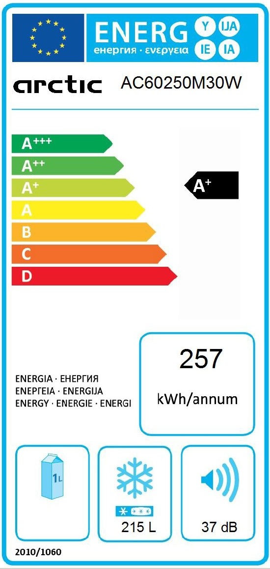 Congelator vertical Arctic AC60250M30W clasa F