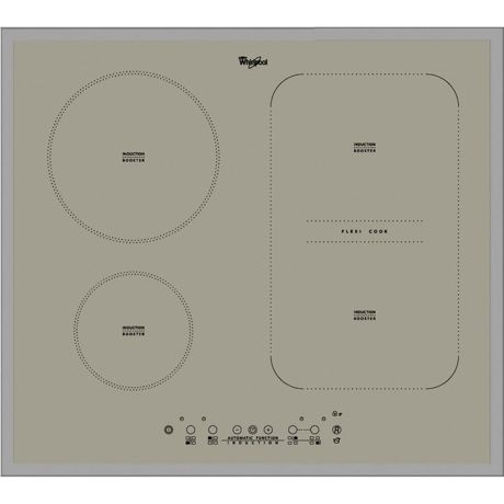 Plita incorporabila Whirlpool ACM 808 BA/S, Inductie, Control touch, 4 zone de gatit, 58 cm, Sticla, Silver