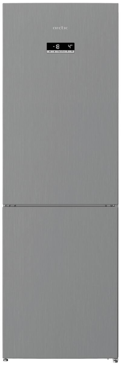 Combina frigorifica Arctic AK60366E40NFMT, Full No Frost, 324 L, Compartiment Fast Freeze, Display LCD, H 185.2 cm, Metal Look