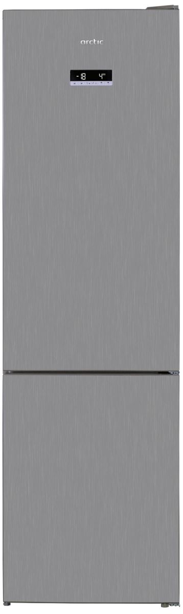 Combina frigorifica Arctic AK60406E40NFMT, Full No Frost, 362 L, Fast Freezing, Fast Cooling, Display LCD, H 202.5 cm, Metal Look