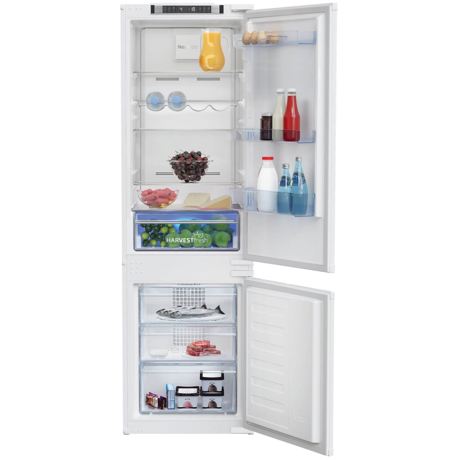 Combina frigorifica incorporabila Beko BCNA275E31SN, No Frost, 254 l, Display touch control, Suport sticle, Racire rapida, H 177.5 cm, Alb