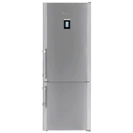 Combina frigorifica Liebherr CNPesf 5156, 453 L, No Frost, Display, Control electronic, Alarma usa, Raft sticle, SuperCool, H 202 cm, Inox, finisaj Antiamprenta