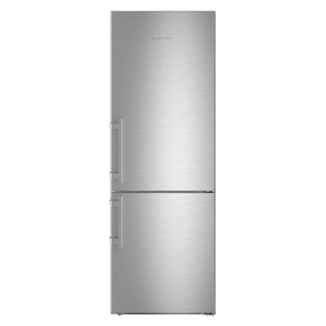 Combina frigorifica Liebherr CNef 5745, 397 L, No Frost, Display, Control electronic, Alarma usa, Raft sticle, SuperCool, HolidayMode, H 201 cm, Inox, finisaj Antiamprenta