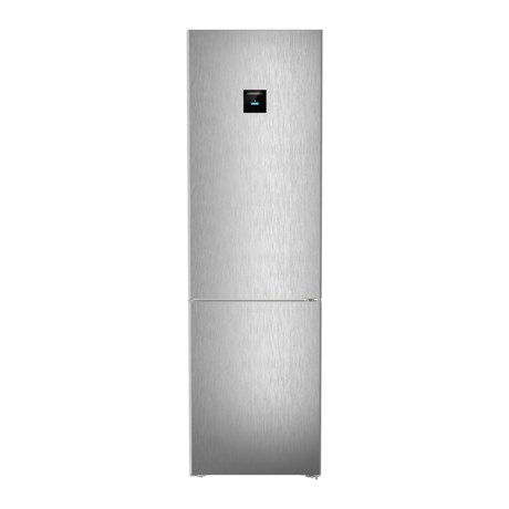 Combina frigorifica Liebherr CNsfd 5733, 371 L, No Frost, Display TFT 2,4” color, Touch & Swipe, SuperCool/SuperFrost, EasyFresh, Raft sticle, H 201.5 cm, Argintiu