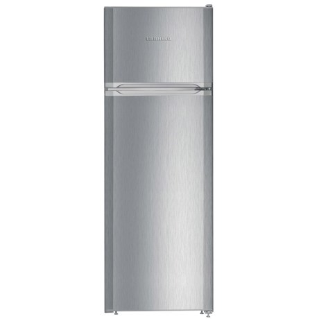 Frigider cu 2 usi Liebherr CTpel251, 270 L, SmartFrost, Control mecanic, Iluminare interioara LED, Sertar legume, H 157.1 cm, Argintiu