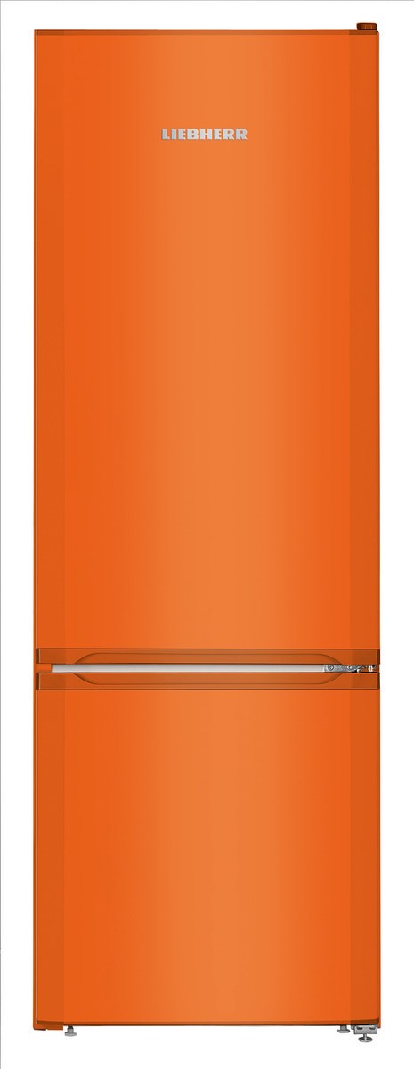Combina frigorifica Liebherr CUno 2831, 265 L, SmartFrost, Control mecanic, 2 sertare legume, Raft sticle, H 161.2 cm, Neon orange
