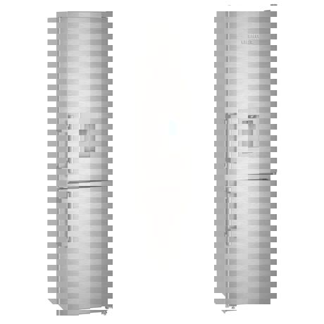 Combina frigorifica Liebherr Cnef 3535, 305 L, No Frost, Display, Control electronic, Raft sticle, Dozator apa, H 181.7 cm, Inox, finisaj Antiamprenta