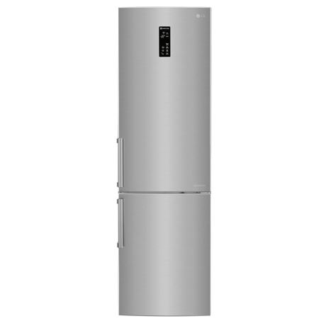 Combina frigorifica LG GBB60PZFZB, No Frost, 343 l, Inverter. H 201 cm, Argintiu