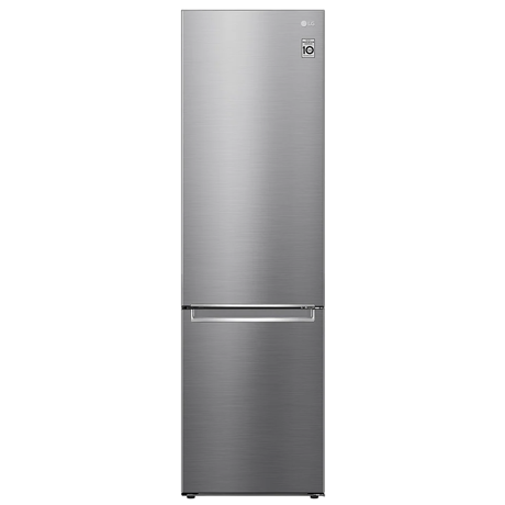 Combina frigorifica LG GBB62PZJMN, Total No Frost, 384 L, Smart Diagnosis, Congelare expres, Compresor inverter inteligent, Alarmă ușă, H 203 cm, Argintiu