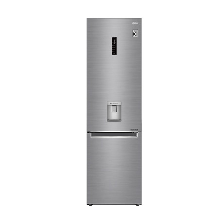 Combina frigorifica LG GBF62PZHZN, Total No Frost, 380 L, Display LED, Dozator de apă, Wi-Fi, Smart Diagnosis™, H 203 cm, Argintiu