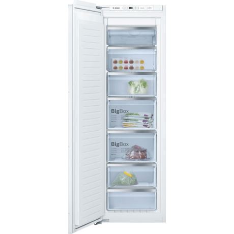 Congelator încorporabil Bosch GIN81AEF0, NoFrost, 211 L, 5 sertare, Display, Alarmă sonoră, H 177 cm