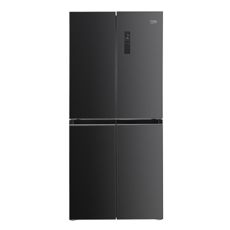 Frigider cu 4 usi Beko GNO4031GS, 401 L, NeoFrost dual cooling, Compartiment 0°C, Display touch control, Racire/Congelare rapida, Dark Grey Glass
