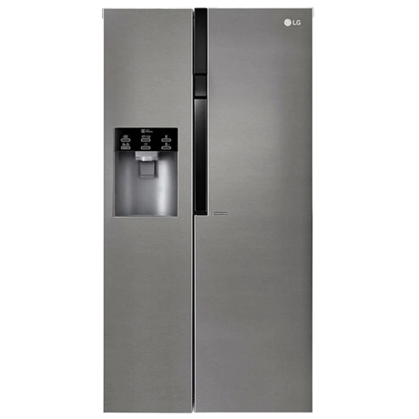 Frigider Side by Side LG GSL360ICEZ, No Frost, 591 L, Racire/Congelare rapida, Dozator apa/gheata, H 179 cm, Gri