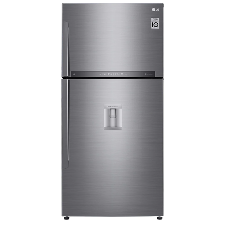 Frigider cu 2 usi LG GTF916PZPYD, No Frost, 592 L, Wi-Fi, Smart Diagnosis, Compresor Inverter, Congelare expres, Dozator apa, H 184 cm, Argintiu