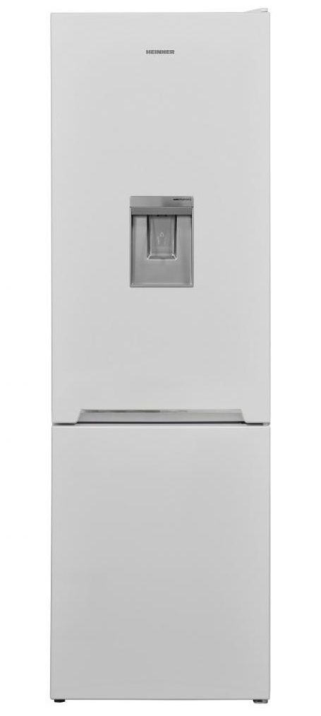 Combina frigorifica Heinner HC-V270WDF+, 268 L, Termostat ajustabil, Iluminare LED, Usi reversibile, Dozator apa, Congelare rapida, H 170 cm, Alb