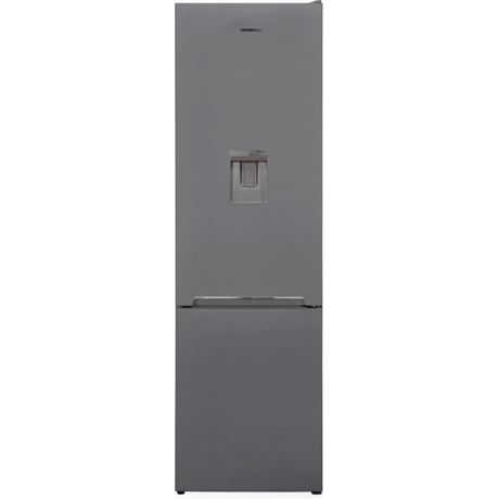 Combina frigorifica Heinner HC-V286SWDF+, Less Frost, 286 L, Termostat ajustabil, Iluminare LED, Usi reversibile, Dozator apa, H 180 cm, Argintiu