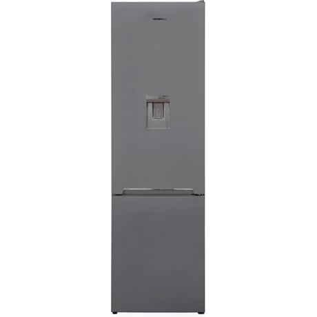 Combina frigorifica Heinner HC-V286SWDF+, Less Frost, 286 L, Termostat ajustabil, Iluminare LED, Usi reversibile, Dozator apa, H 180 cm, Argintiu