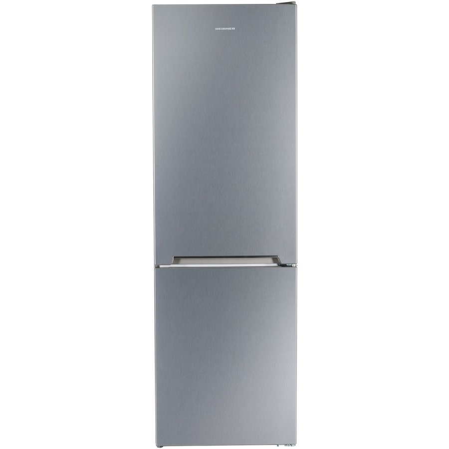 Combina frigorifica Heinner HC-V336XE++, Frost Less, 336 L, Termostat ajustabil, Iluminare LED, Usi reversibile, H 186 cm, Argintiu