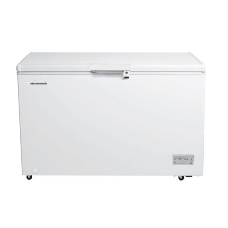 Lada frigorifica Heinner HCF-380NHF+, 380 L, Control electronic, Congelare rapida, Iluminare LED, Latime 130 cm, Alb