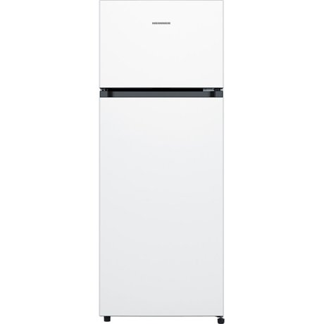 Frigider cu doua usi Heinner HF-205F+, Static, 205 L, Control mecanic, Iluminare LED, Usi reversibile, H 143.4 cm, Alb