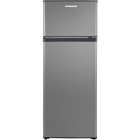 Frigider cu doua usi Heinner HF-H2206XF+, Static, 205 L, Control mecanic, Iluminare LED, Usi reversibile, H 143 cm, Inox