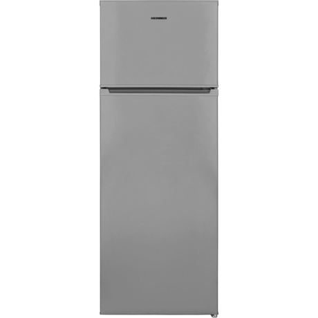 Frigider cu 2 usi Heinner HF-V213SF+, Static, 213 L, Control mecanic, Usi reversibile, Compartiment legume/fructe, H 144 cm, Argintiu