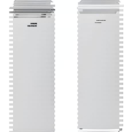 Congelator Heinner HFF-V102A+, 102 L, Static, Control mecanic, 3 sertare, Usa reversibila, H 83.8 cm, Alb