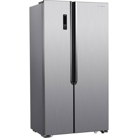 Side by side Heinner HSBS-H532NFXF+, No Frost, 521 L, Super Freezing, Super Cooling, H 177 cm, Argintiu