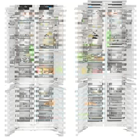 Side-by-side incorporabil Liebherr IXCC 5155, 499 L, No Frost, Display TFT 2,4” color Touch & Swipe, BioFresh, Filtru FreshAir, SuperCool, SuperFrost, H 178.8 cm, Alb